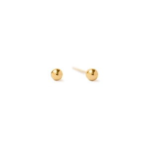Tiny Sphere Studs 14K Gold
