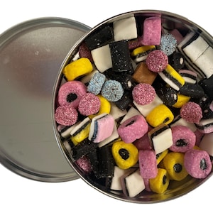 Colorful Licorice Allsorts Tin