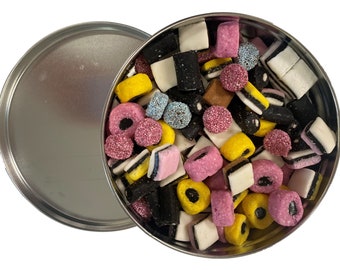 Colorful Licorice Allsorts Tin