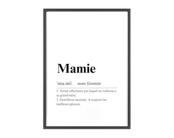 Affiche Mamie Définition