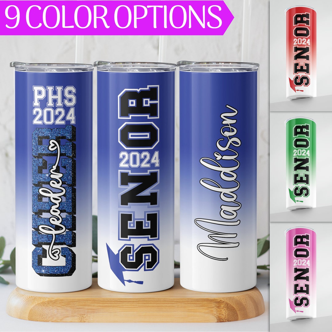 Personalized Senior Cheerleader Gift, 2024 Senior Tumbler Cup, Custom