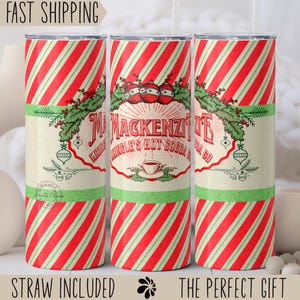 Personalized Christmas Hot Cocoa Tumbler, Custom Christmas Vibes Cup, Unique Christmas Gift, Festive Holiday Gift For Her, Christmas Mug