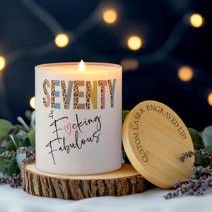 70th Birthday Gifts for Women - Funny 70th Birthday Gifts, Bestfriend Birthday Gift, 70th Birthday Favors, Milestone Birthday Soy Candles