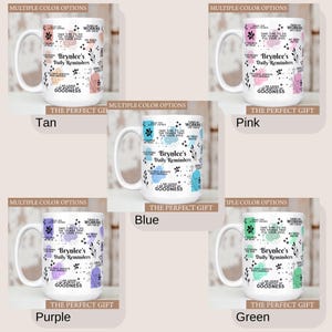Personalized Daily Affirmations Coffee Mug, Custom Daily Reminders Cup, Best Friend Gift, Mental Health Awareness Gift, Customized Mug zdjęcie 3