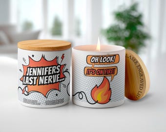 Personalized Last Nerve Candle, Custom Name Candle, Funny Candle Gift, Funny Gifts, Birthday Gift, Soy Candle, Best Gifts For Her, Gag Gift