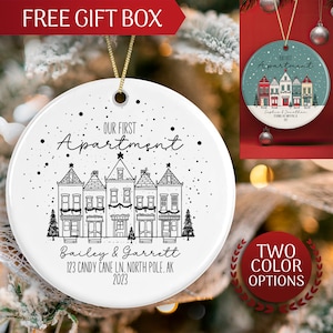 Our First Apartment Ornament Personalized, Custom New Apartment Christmas Ornament For New House Warming Gift, New House Ornament