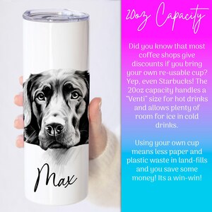 Custom Dog Mom Gift, Chocolate Lab Gifts, Custom Dog Tumbler Cup, Dog Dad Gifts, Dog Lover Gift, Labrador Retriever, Custom Dog Gift image 5