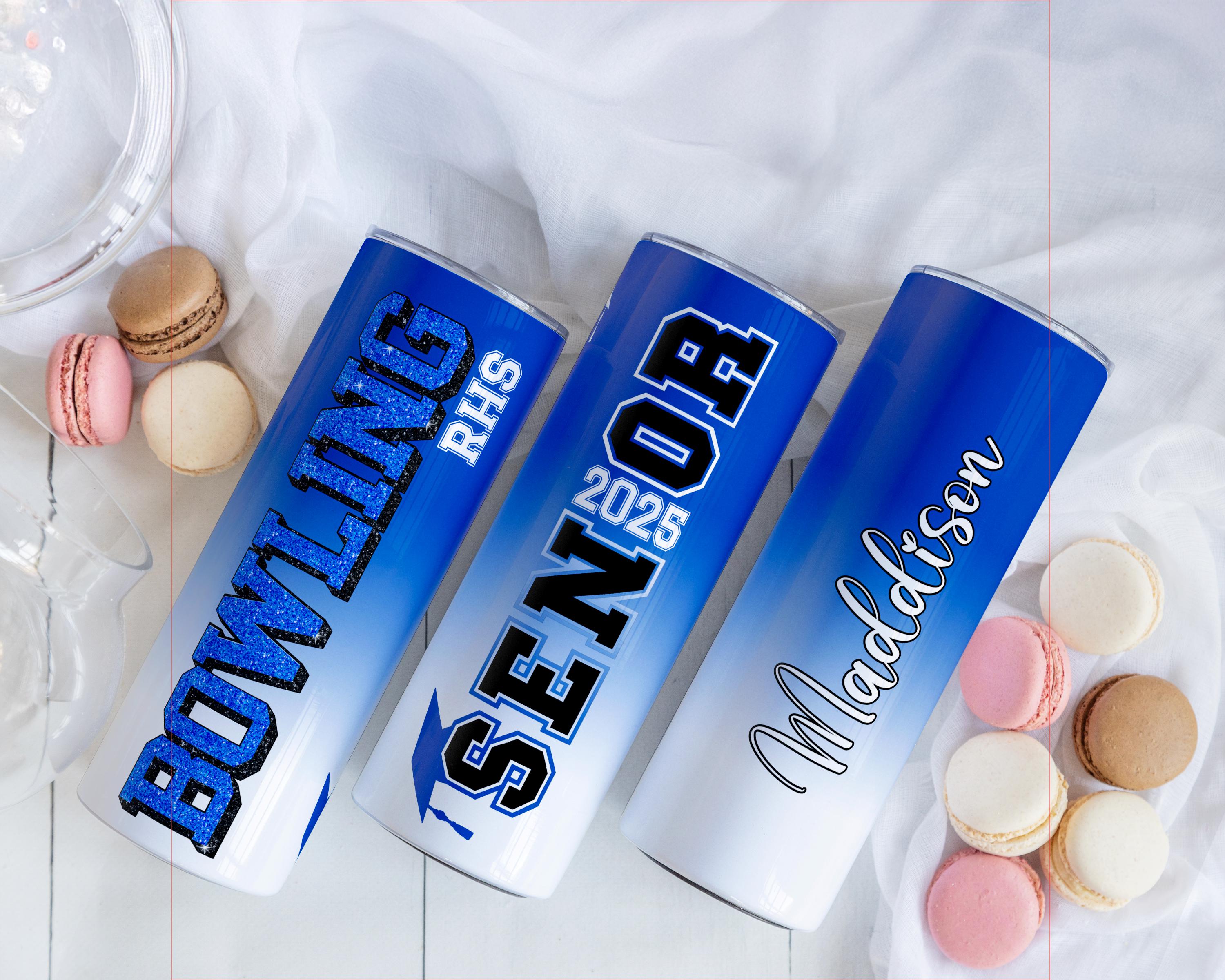 Personalized Senior Bowling Gift, 2025 Senior Travel Cup, Custom Graduation Senior Night Tumbler, Senior Class, Bowling Senior Class of 2025