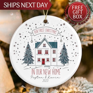 New Home Ornament Personalized, First Christmas New Home Christmas Ornament, First Home Christmas Ornament, Personalized House Warming Gift