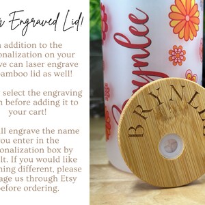a personalized wooden coaster next to a can of soda