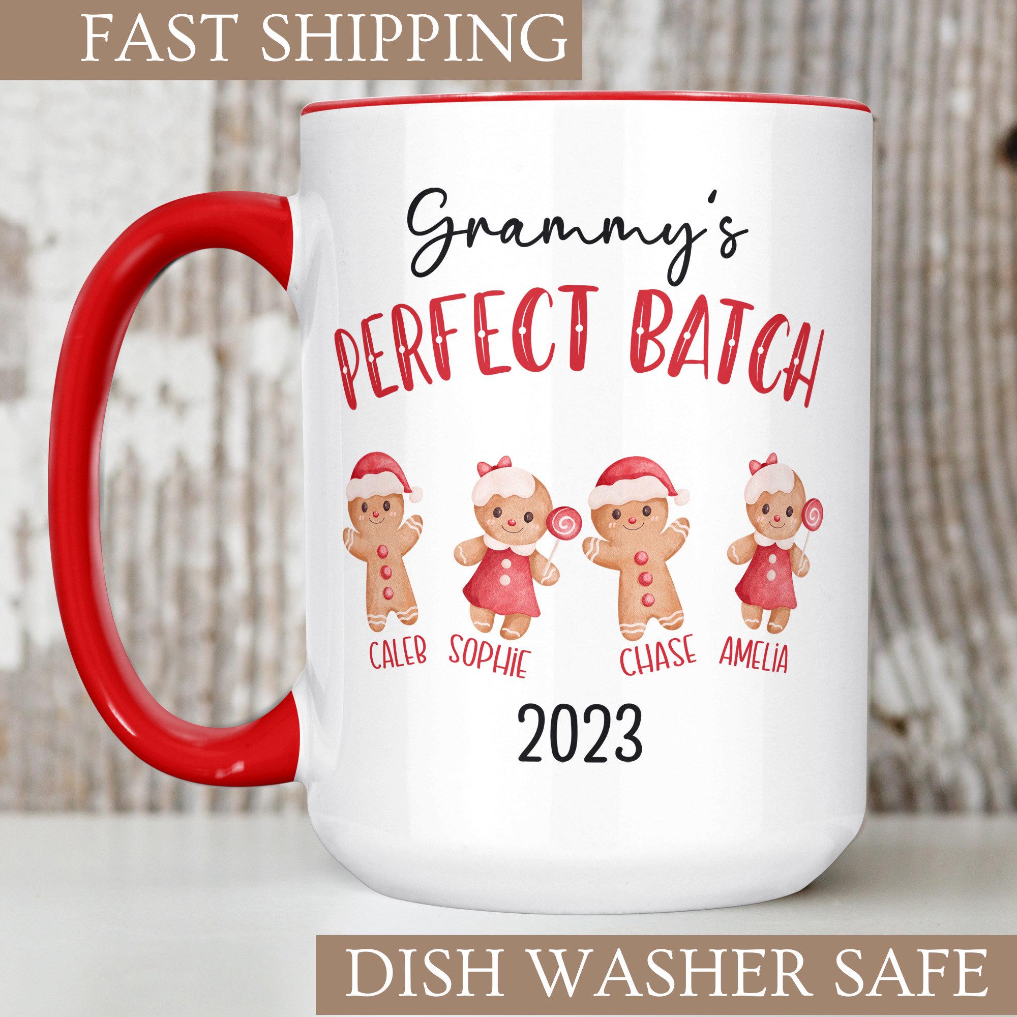 Custom Grandma Christmas Mug, Grammy Perfect Batch, Grandma Gifts, Gifts for Grandma, Personalized Grandma Coffee Mug, Gift from Grandkids