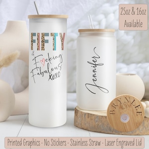50th Birthday Gifts for Women - Personalized 50th Birthday Iced Coffee Cup, Bestfriend Birthday Gift, 50th Birthday Favors Libbey Glass