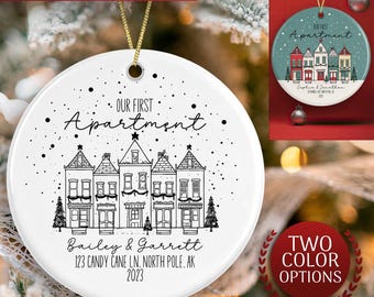 Our First Apartment Ornament Personalized, Custom New Apartment Christmas Ornament For New House Warming Gift, New House Ornament