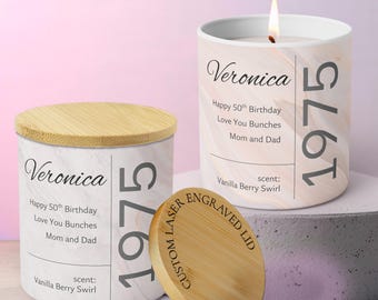 50th Birthday Gifts for Women - Funny 50th Birthday Gifts, Bestfriend Birthday Gift, 50th Birthday Favors, Milestone Birthday Soy Candles