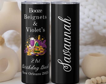Birthday Gift for Daughter - Personalized Birthday Tumbler, Birthday Milestone Gift, Unique Destination Birthday Gift, New Orleans Birthday