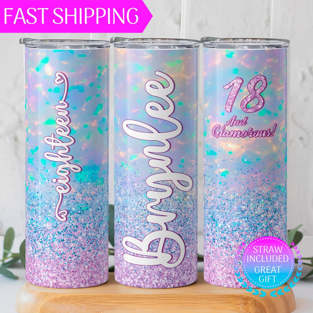 18th Birthday Tumbler With Straw, Personalized 18th Birthday Gift for ...