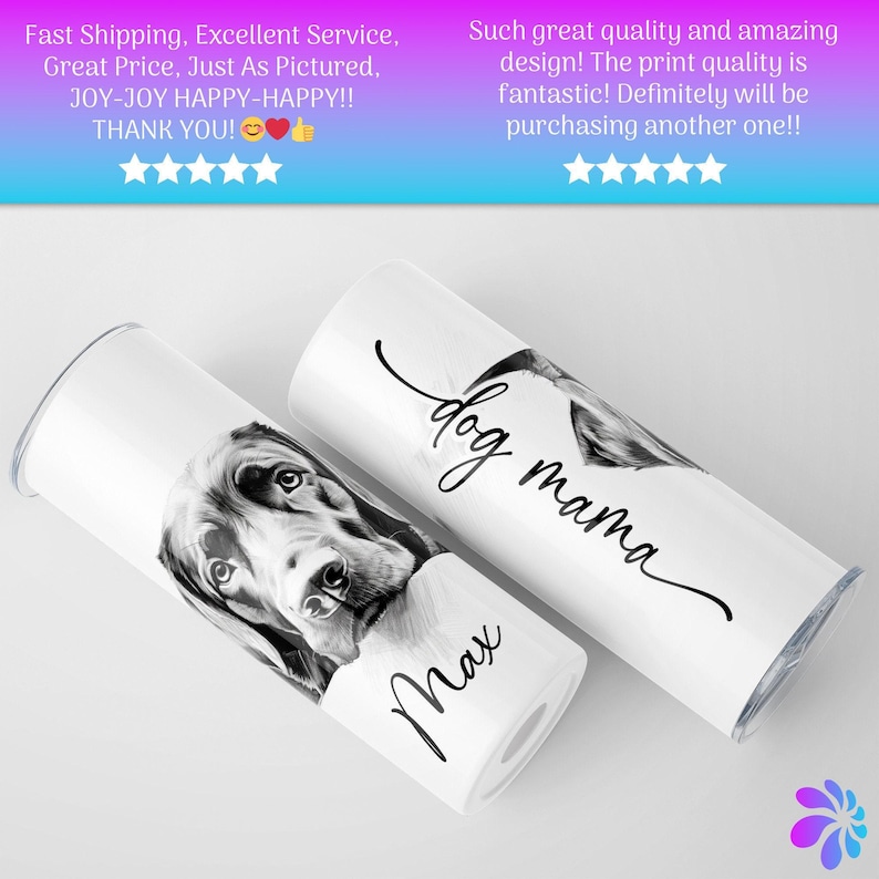 Custom Dog Mom Gift, Chocolate Lab Gifts, Custom Dog Tumbler Cup, Dog Dad Gifts, Dog Lover Gift, Labrador Retriever, Custom Dog Gift image 2