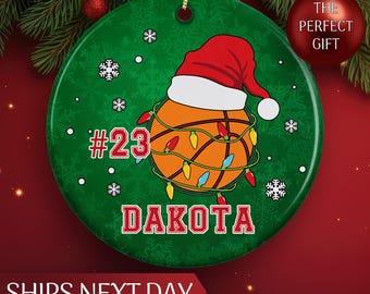 Custom Basketball Ornament, Girls Basketball Ornament, Personalized Basketball Ornament, Basketball Christmas Ornament, Sports Ornament Gift