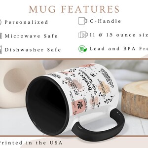 Personalized Daily Affirmations Coffee Mug, Custom Daily Reminders Cup, Best Friend Gift, Mental Health Awareness Gift, Customized Mug zdjęcie 5