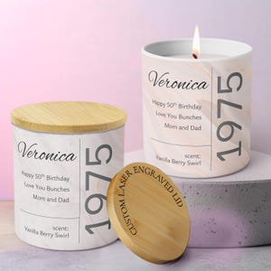 50th Birthday Gifts for Women - Funny 50th Birthday Gifts, Bestfriend Birthday Gift, 50th Birthday Favors, Milestone Birthday Soy Candles