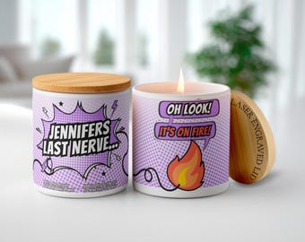 Personalized Last Nerve Candle, Custom Name Candle, Funny Candle Gift, Funny Gifts, Birthday Gift, Soy Candle, Best Gifts For Her, Gag Gift