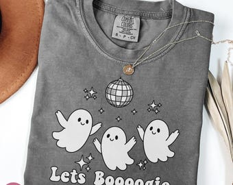 Cute Ghost Comfort Colors® Shirt Halloween Party Tee Ghost Halloween Gift For Women Retro Halloween Comfort Color Tee Gift Cute Ghost Lovers