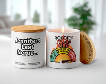Personalized Last Nerve Soy Candle, Funny Candles, Gift for Bestie