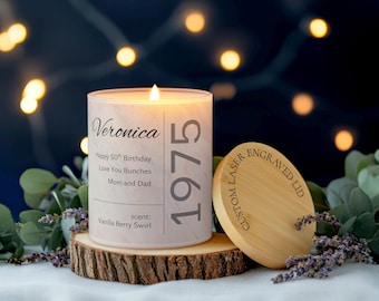 50th Birthday Gifts for Women - Funny 50th Birthday Gifts, Bestfriend Birthday Gift, 50th Birthday Favors, Milestone Birthday Soy Candles