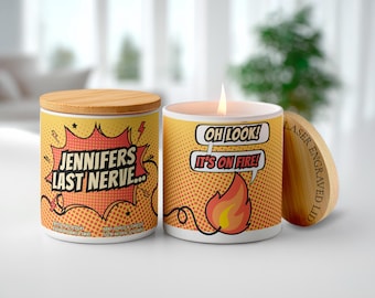 Personalized Last Nerve Candle, Custom Name Candle, Funny Candle Gift, Funny Gifts, Birthday Gift, Soy Candle, Best Gifts For Her, Gag Gift