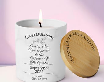 Personalized Smells Like Candle, Mother of The Groom Gift,Wedding Party Gift, Mother Of The Groom Proposal, Bridal Party Soy Wax Candle