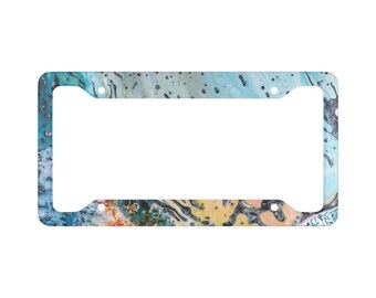Artsy Aluminum License Plate Frame: Universal Car Decor