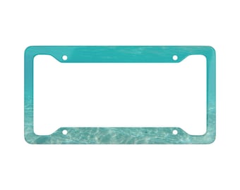 Ocean Floor Aluminum License Plate Frame: Under Water Design