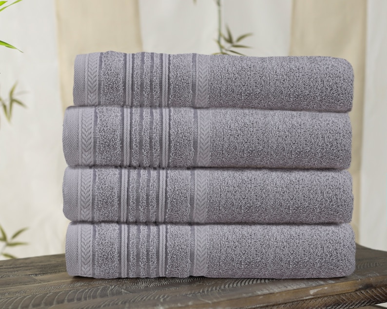 Luxury Turkish Bath Towel Set 4 Piece 600 GSM 100 Turkish Cotton Towels Authentic Made in