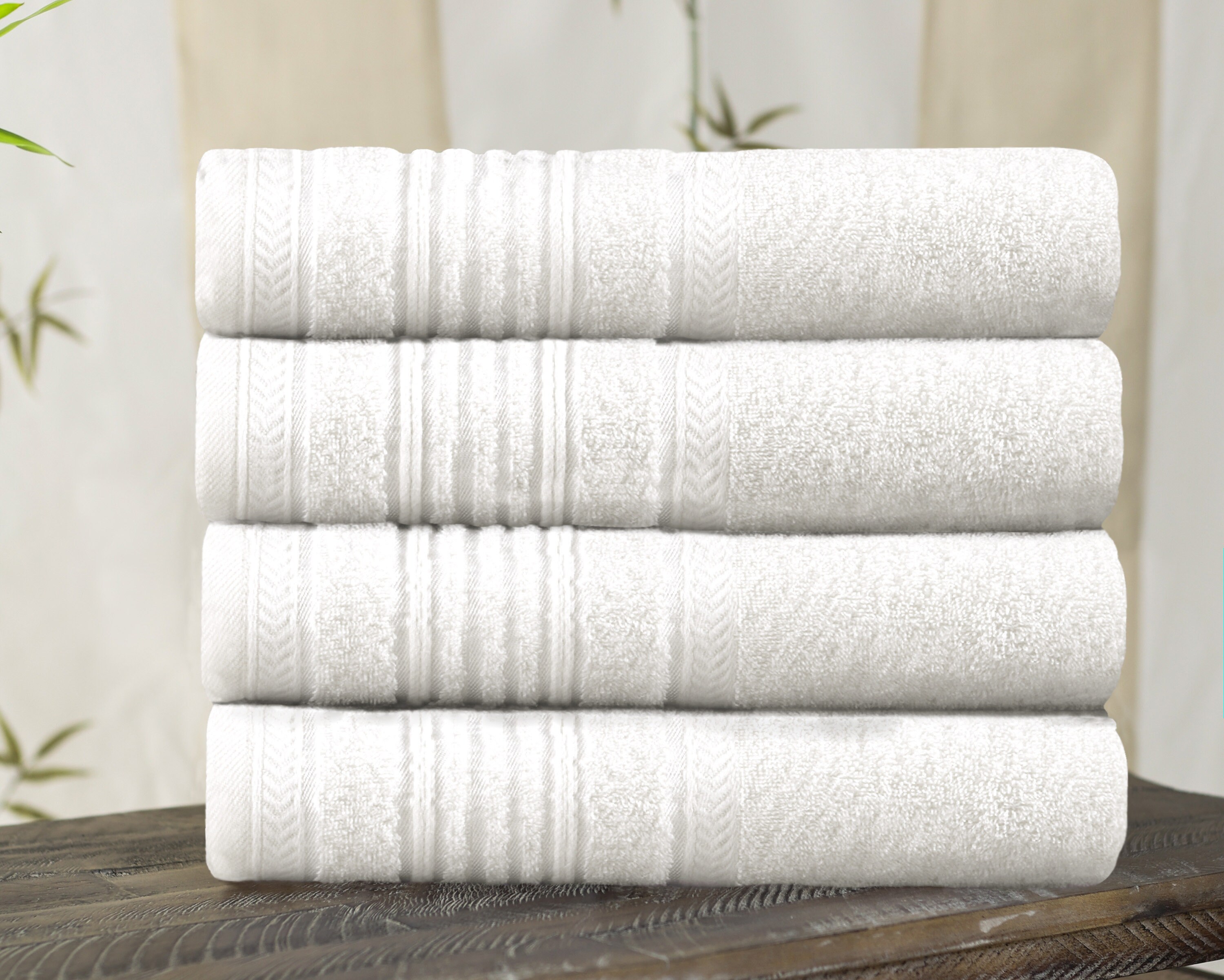 Luxury Turkish Bath Towel Set 4 Piece 600 GSM 100% Turkish Cotton ...