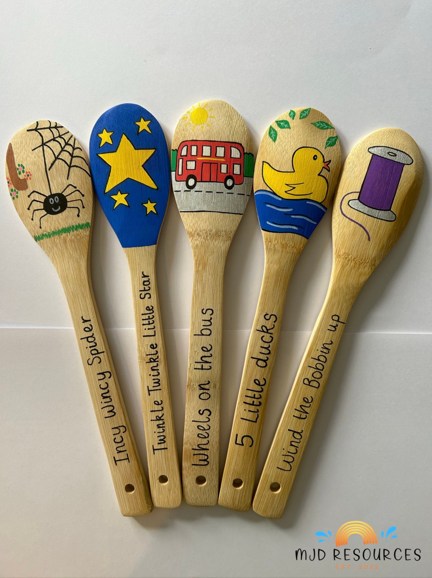 Nursery Rhyme Spoon Set Etsy UK