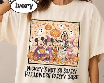 Mickey’s Not So Scary Halloween Party 2026 T-shirt, Mickey & Friends Skeleton Halloween, Disney Parks Halloween Trip, WDW Family Vacation