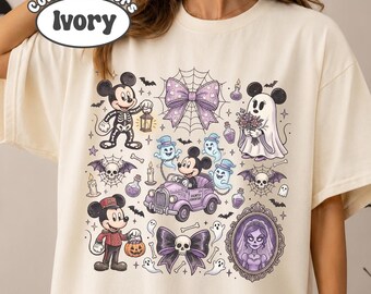 Vintage Disney Halloween Haunted Mansion Shirt, Welcome Foolish Mortals T-shirt, Mickey's Not So Scary Party, Mickey and Friends Halloween