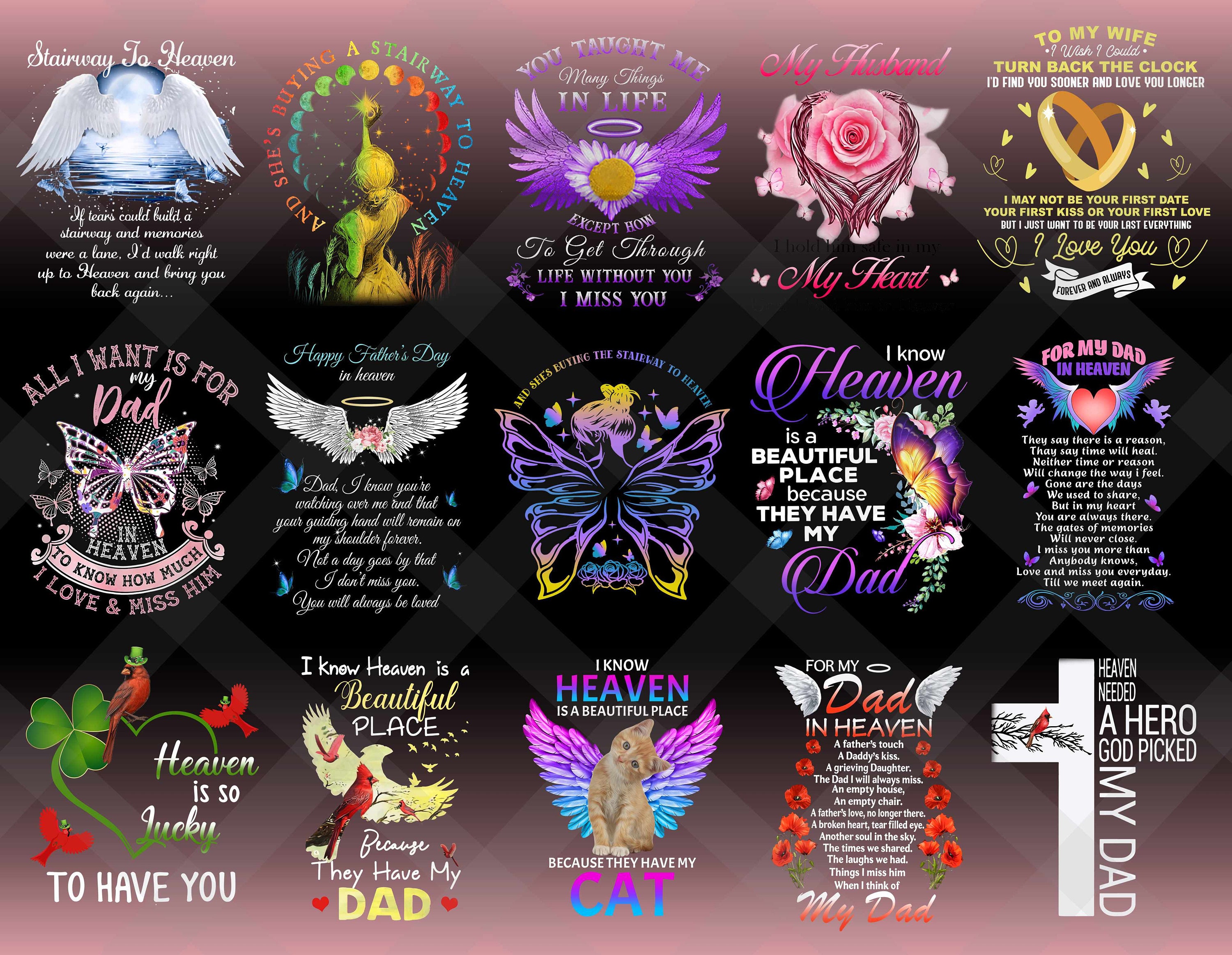 27 Memorial Design Png Bundle Memorial Quote Png - Etsy