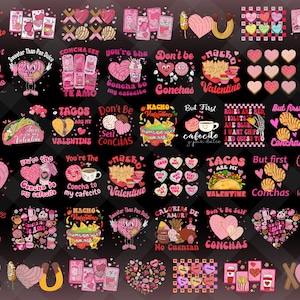 50+ Designs Conchas Valentine Png, Mexican Valentines, Concha Valentine, Pastel Valentines Day, Valentines Sublimation, Conchas Valentines