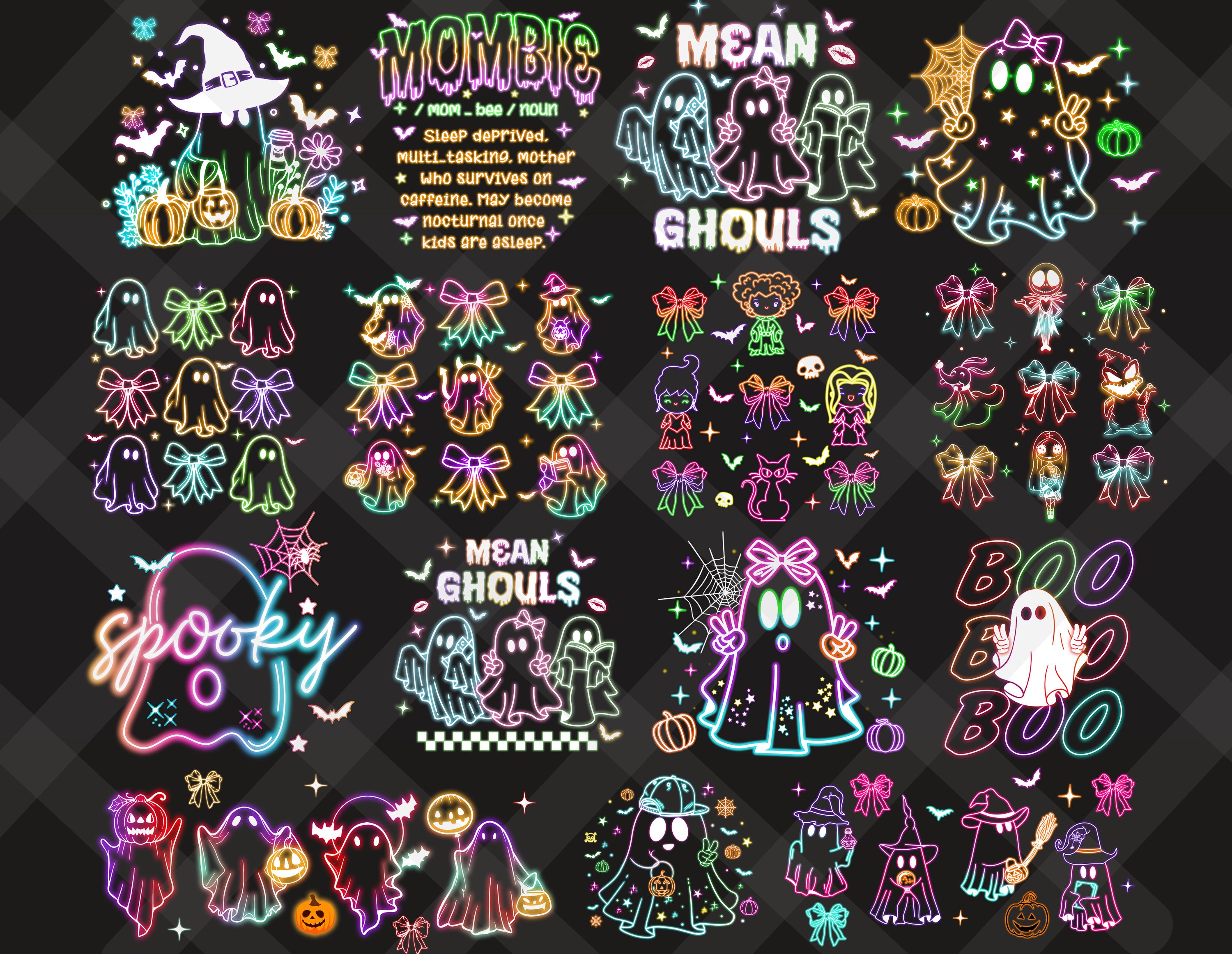 75+ Designs Coquette Halloween Neon Png, Halloween Ghost Neon png, Halloween Mama, Spooky Season Png, Social Club Png, Girly Coquette Bow