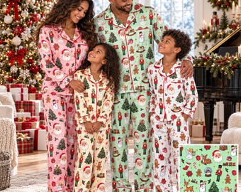 Matching Family Christmas Pajamas, Festive Holiday Pajama Sets, Christmas Eve Sleepwear, Family Outfits, Cozy Gifts for Adults and Kids