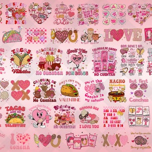 50+ Designs Conchas Valentine Png, Mexican Valentines, Concha Valentine, Pastel Valentines Day, Valentines Sublimation, Conchas Valentines