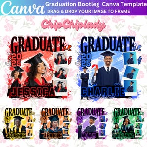 Graduate 2025 Editable Canva Template Digital Download, Graduation 2025 Template, Senior Class of 2025 Add Photo Personalized