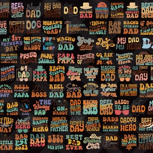 100+ Design Vatertag Png, Papa Bundle Png, Bester Papa aller Zeiten Png, Papa Zitat Png Bundle, Opa Png, Geschenk für Papa, Sublimate Designs herunterladen