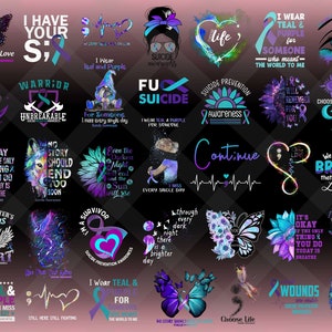 95+ Suicide Png Designs Bundle, Suicidal Prevention Png, Ribbon Suicide Depression Png, Mental Health Png, Prevention Suicide Awareness Png