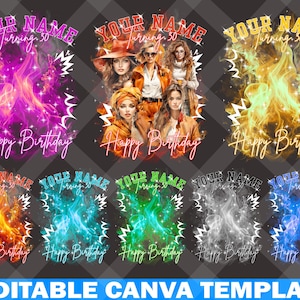 Geburtstag Bootleg Shirt bearbeitbare Canva Vorlage, Party Custom DIY T-Shirt, 90er Jahre Shirt, Gesichtsfoto lustiges Party Shirt, Geburtstag Rap T-Shirt Design