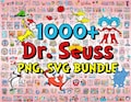 1000+ PNG, SVG Mega Bundle Cat In The Hat, Reading Day Png, Dr Suess Coquette Bow Png, Kids Cartoon Friends Png, Read Across America Design