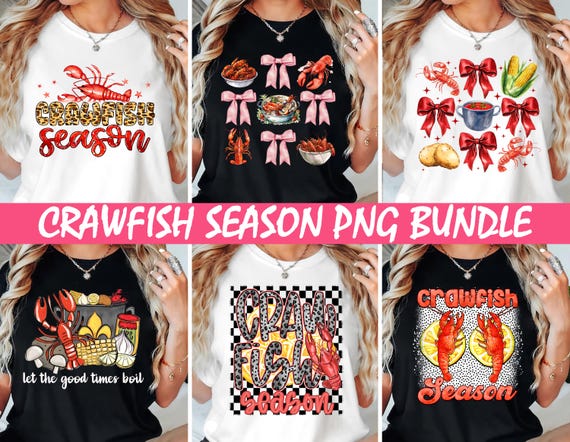 25+ Crawfish Season Preppy PNG Bundle, Crawfish Png, Crawfish Preppy Png, Feisty and Spicy Png, Crawfish Coquette Png, Funny Crawfish Png