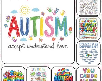 40+ Retro Autism PNG, Coquette Rainbow Autism Design, Autism Puzzle Awareness PNG, Positive Neurodiversity