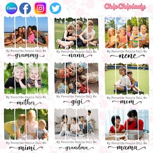 My Favorite People Call Me Mama Canva-sjabloon, aangepaste moeder Canva foto invoegen, So God Made a Mama Canva-sjabloon, beste moeder png, digitaal bestand